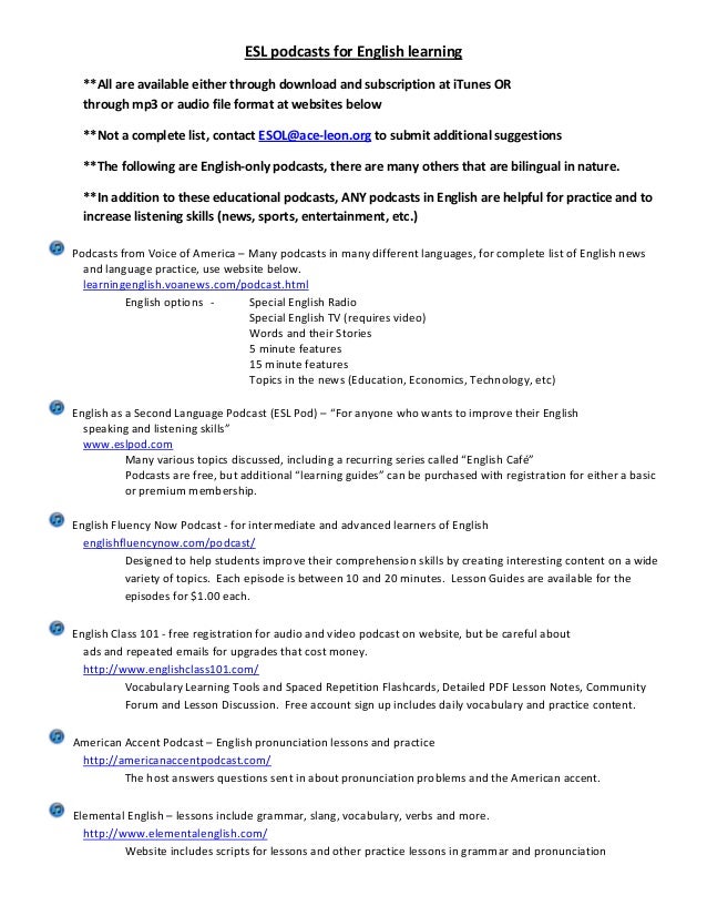 Esl Podcast Learning Guide Pdf